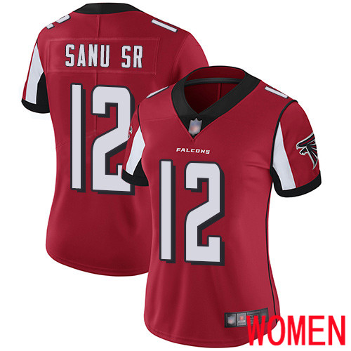 Atlanta Falcons Limited Red Women Mohamed Sanu Home Jersey NFL Football #12 Vapor Untouchable